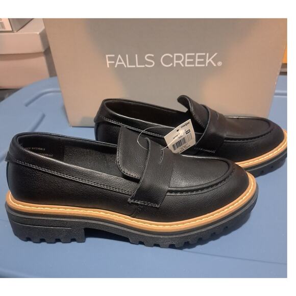 Falls Creek Shoes - New Womens Falls Creek Nikki Black Loafers Size 6M